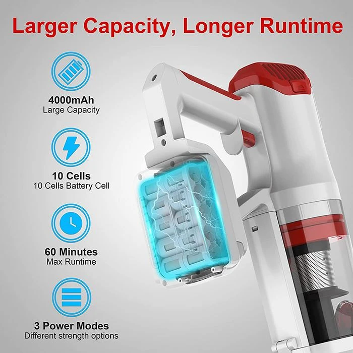 Cordless stick vacuum cleaner